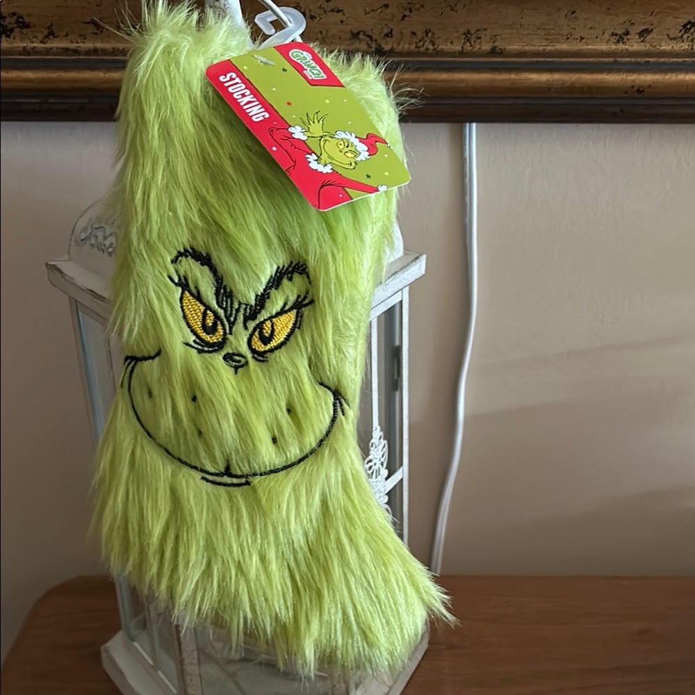 Grinch Furry Christmas Stocking